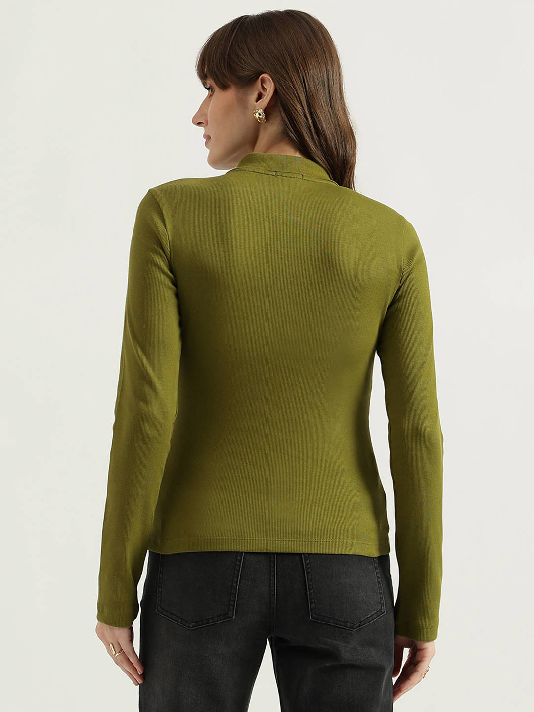 Red Polo Neck Solid T-Shirt | PW43 - view 8