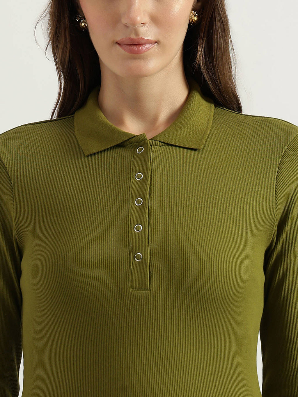 Red Polo Neck Solid T-Shirt | PW43 - view 10