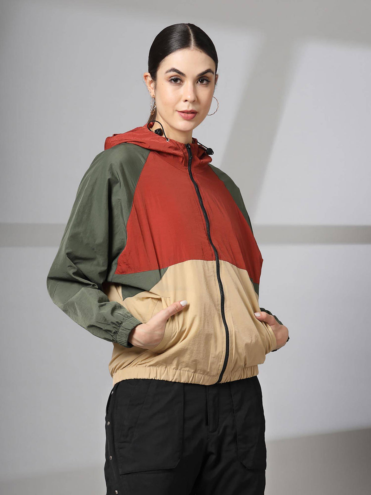 Women Standard Length Polyester Winter Sports Zipper Stylish Jacket | JK12 - view 2