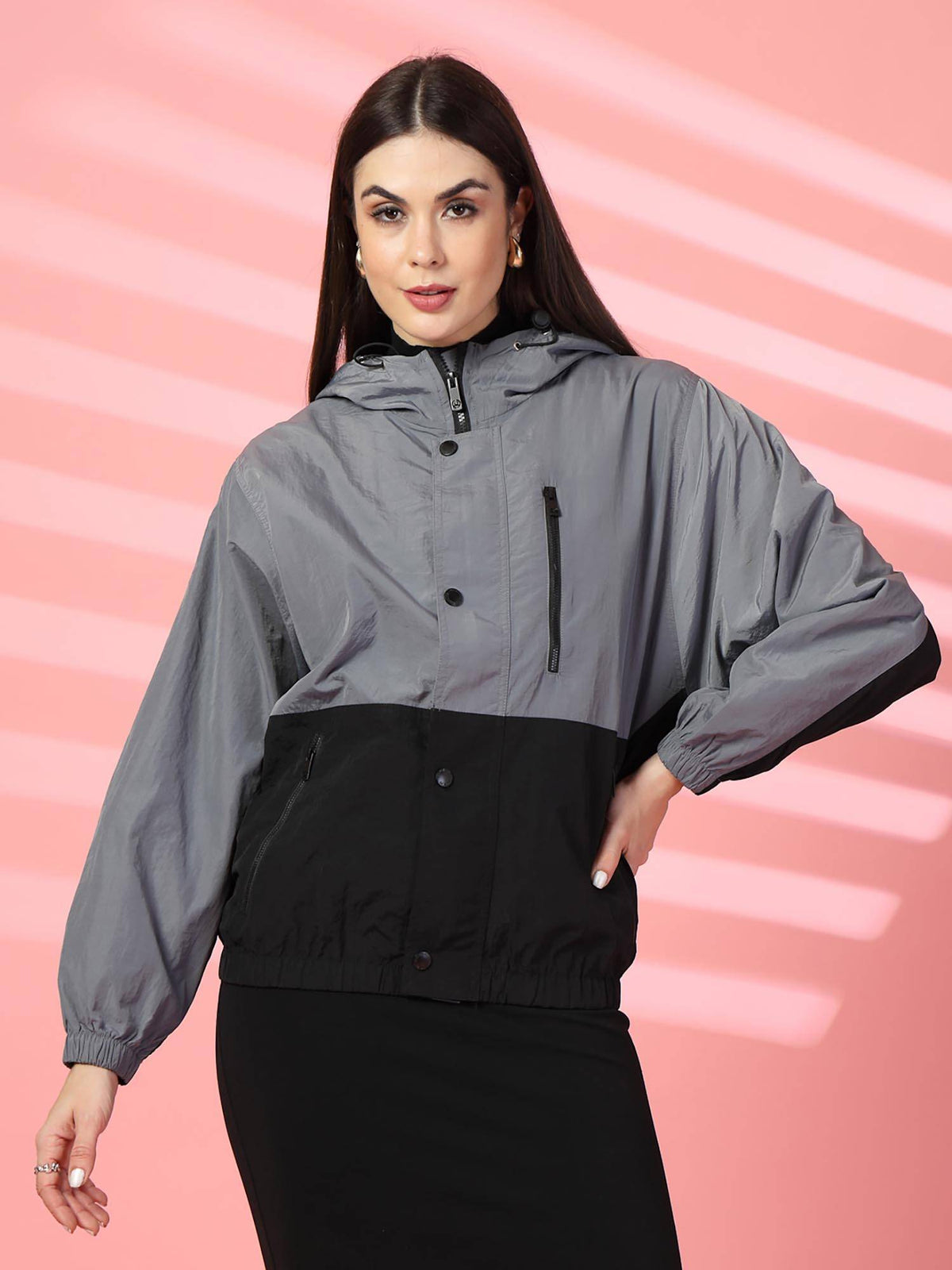 Women Standard Length Polyester Winter Sports Zipper Stylish Jacket | JK12 - view 1