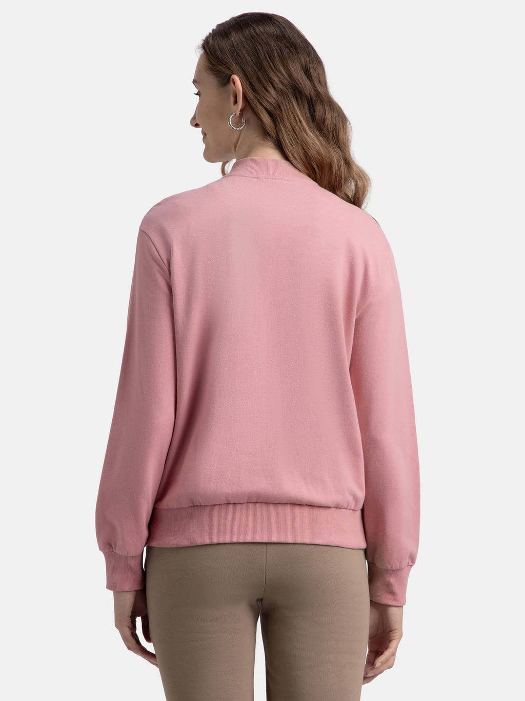 A111 Women Super Combed Cotton Drop Shoulder Styled Jacket - Lilas | JC78 - view 3