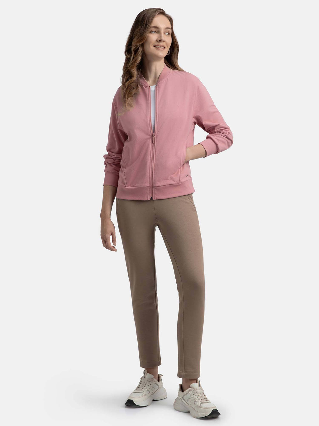 A111 Women Super Combed Cotton Drop Shoulder Styled Jacket - Lilas | JC78 - view 4