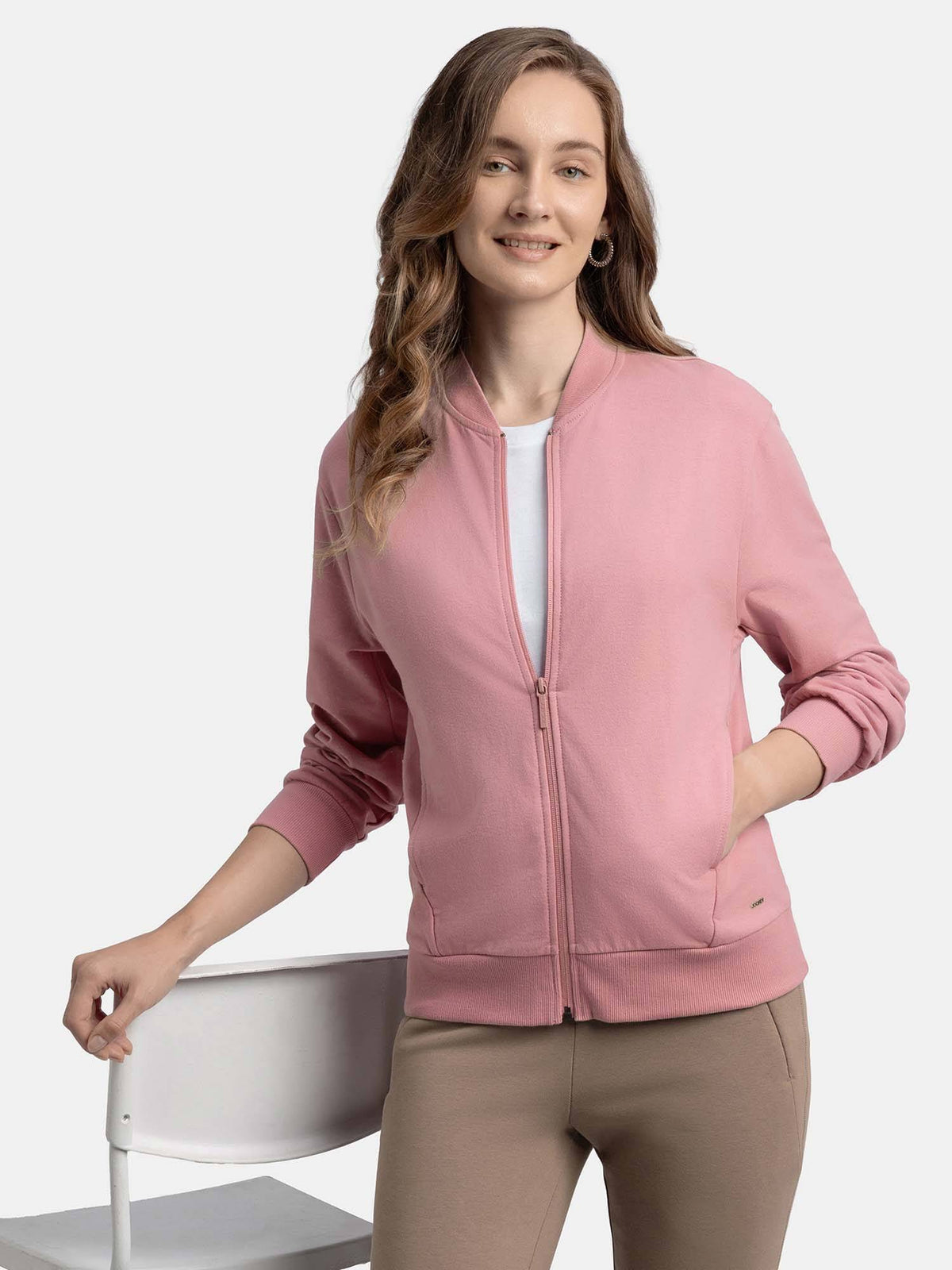 A111 Women Super Combed Cotton Drop Shoulder Styled Jacket - Lilas | JC78 - view 5