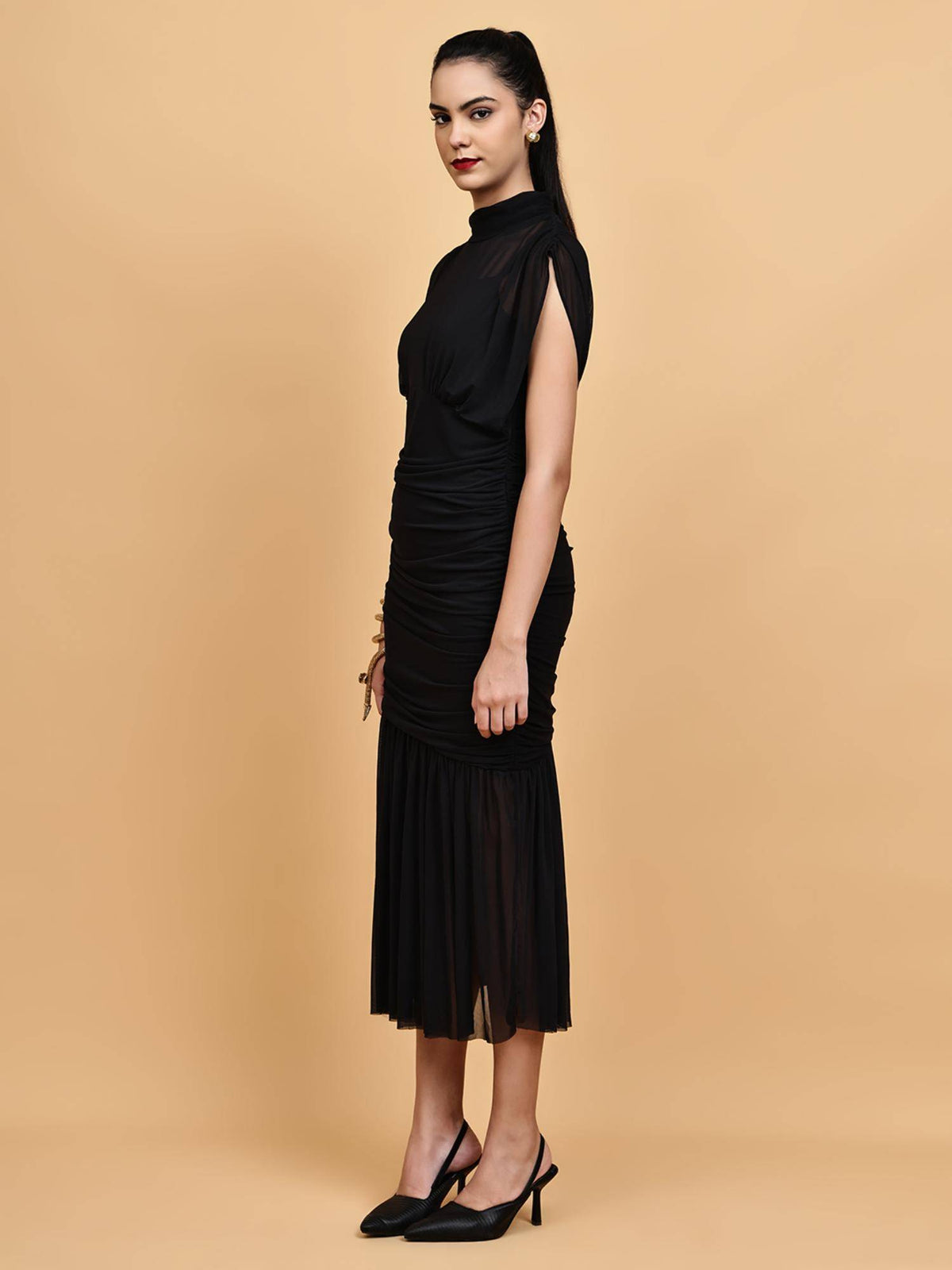 Black Stretch Dress | D56 - view 3