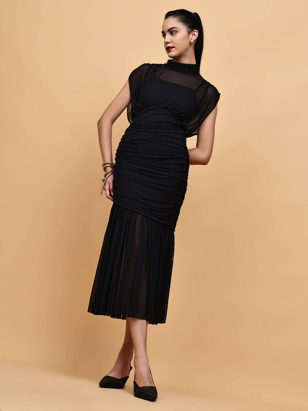 Black Stretch Dress | D56 - view 4