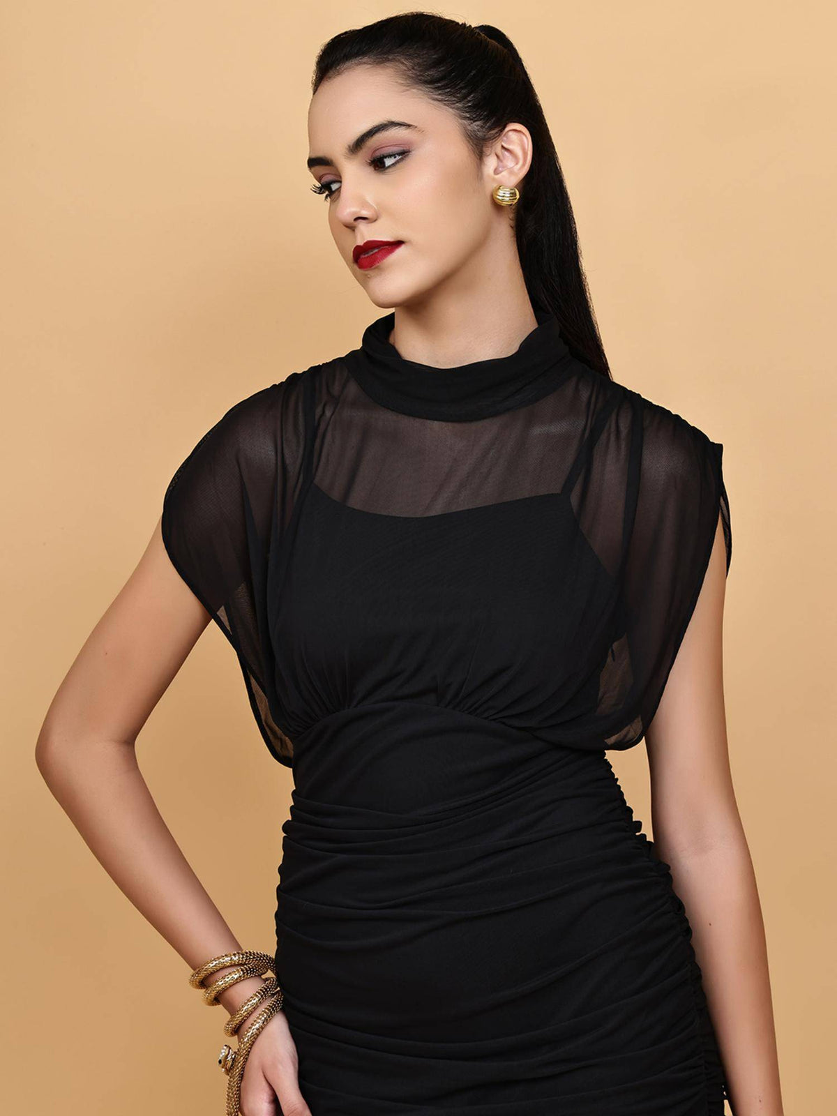 Black Stretch Dress | D56 - view 5