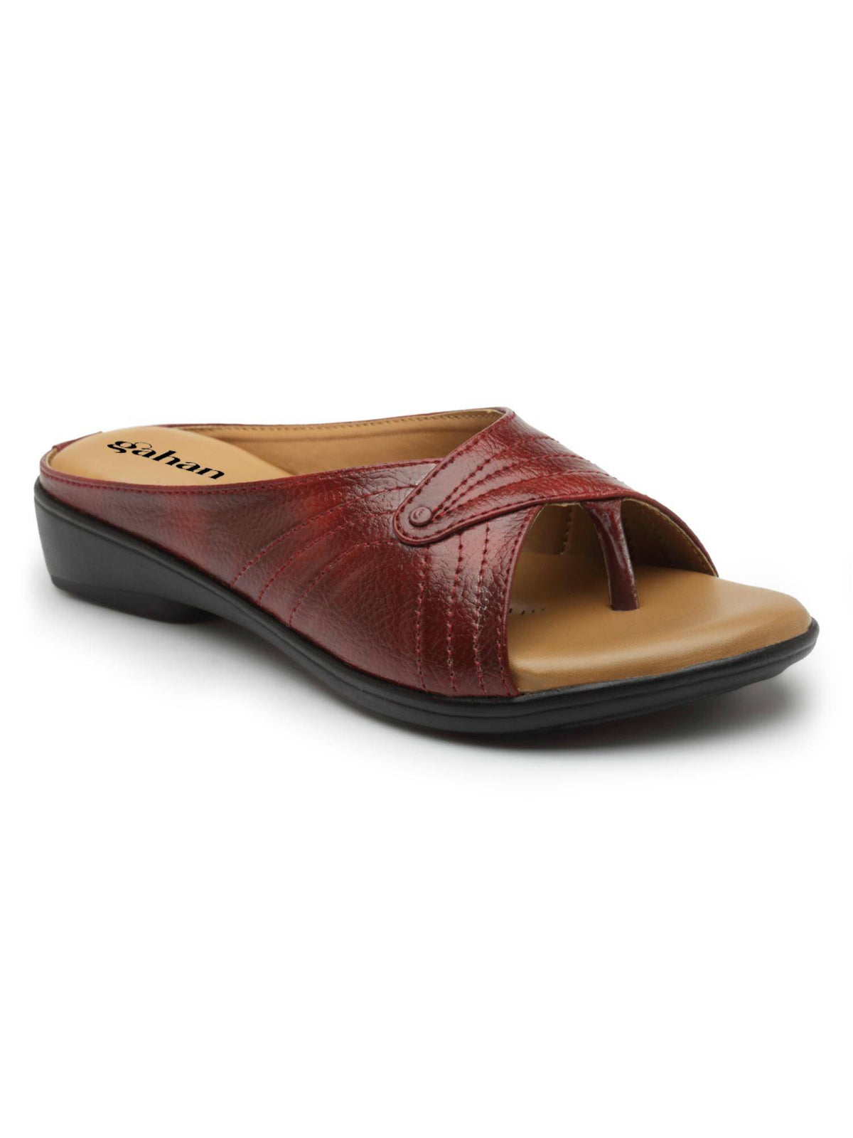 Stylish Comfort Slip-On Sandals for Women - Maroon | SD89 - view 2