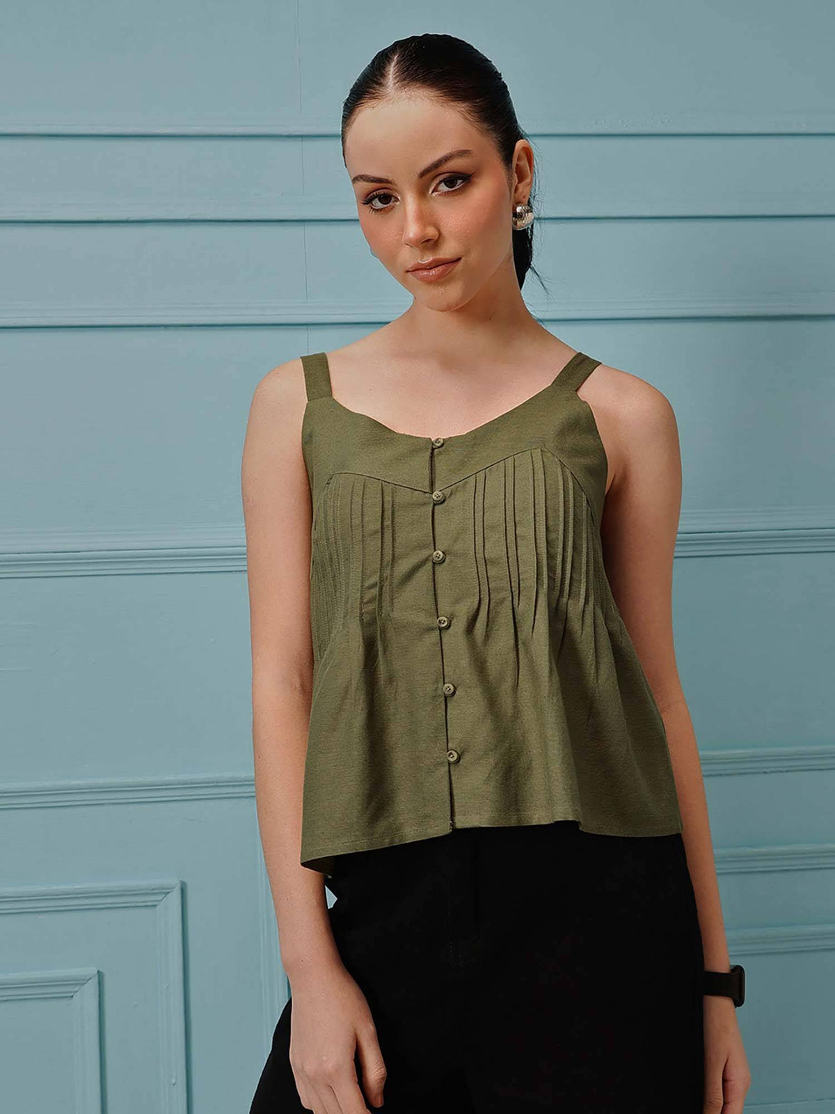Women's Cotton Linen Tank Top | TT98 - view 1