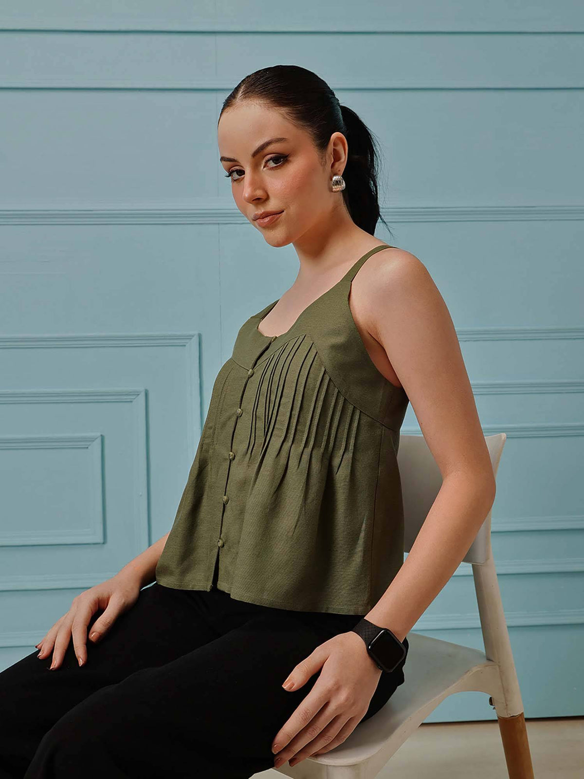 Women's Cotton Linen Tank Top | TT98 - view 3