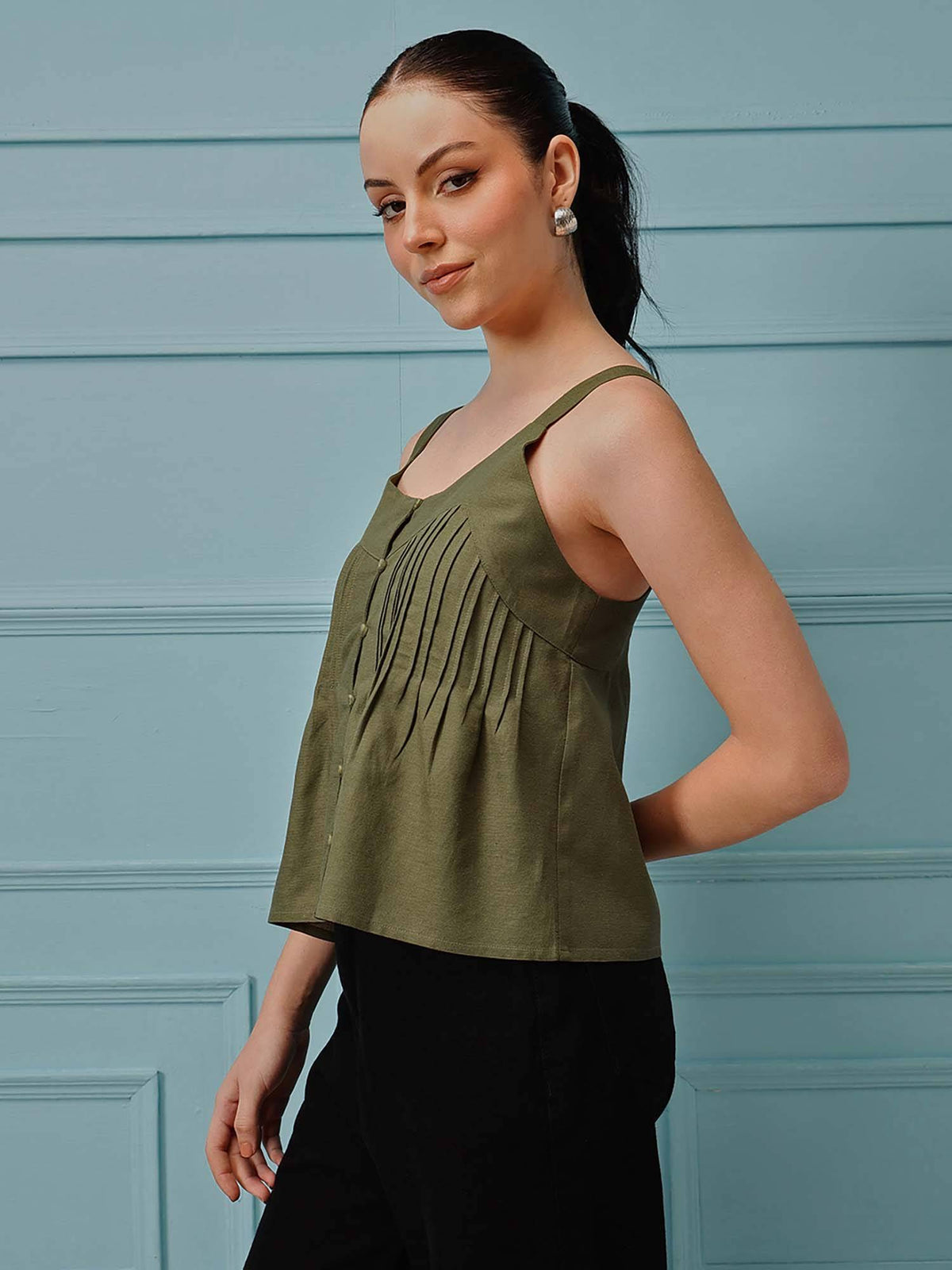 Women's Cotton Linen Tank Top | TT98 - view 4