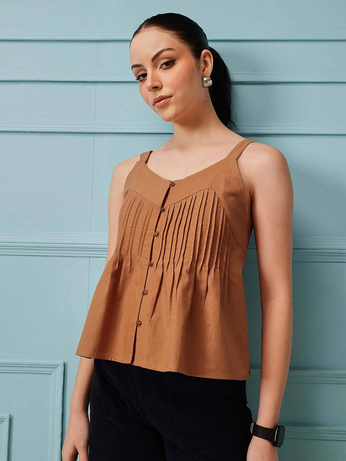 Women's Cotton Linen Tank Top | TT98 - view 1
