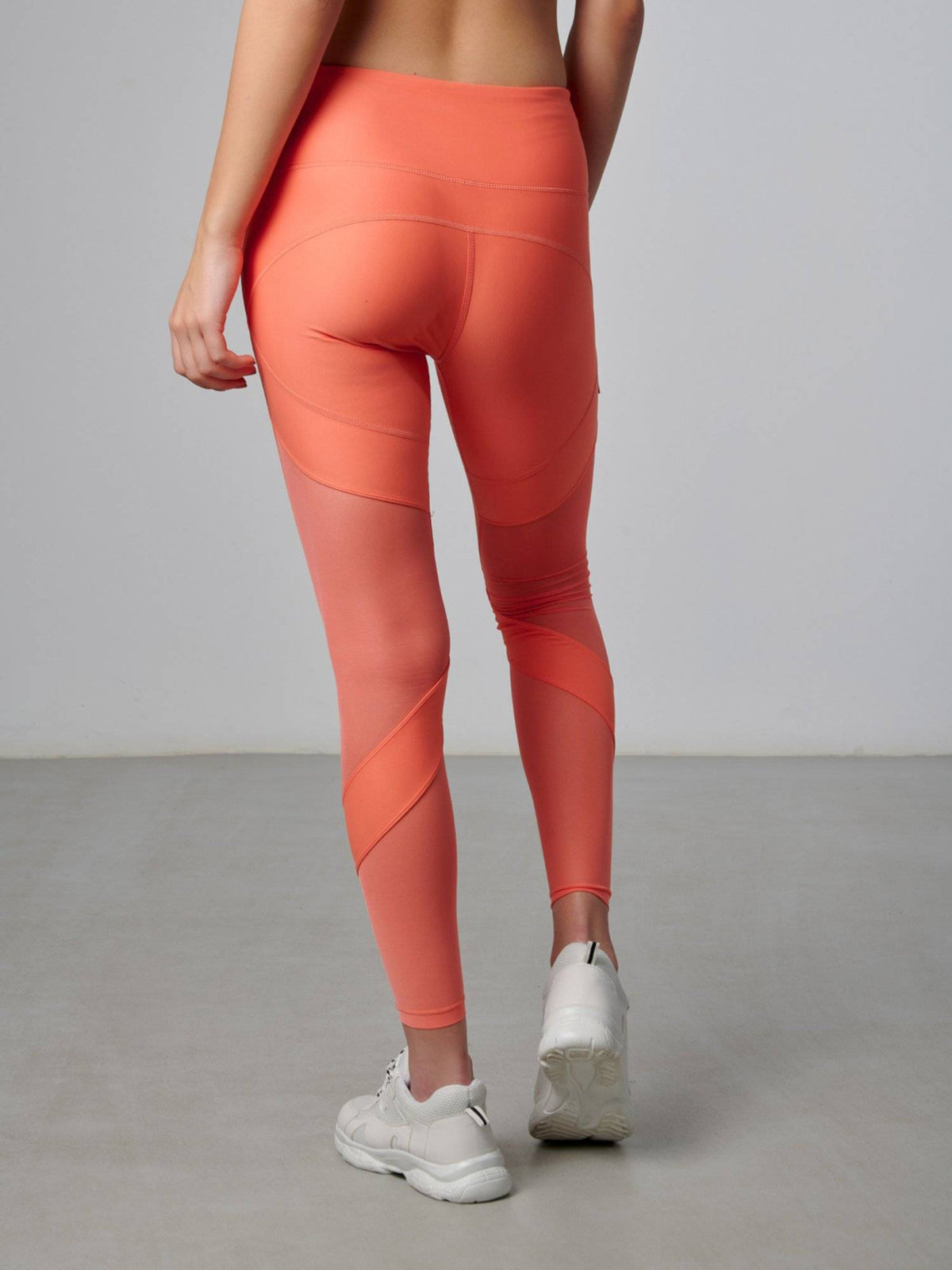 Women Emerald Green Mesh Sculpt Leggings | L90 - view 14