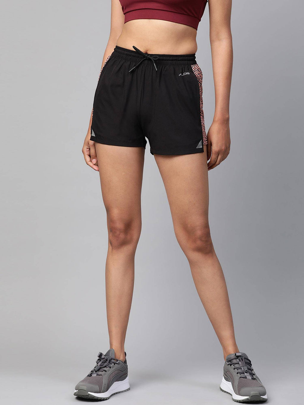 Alcsi Women Black Solid Slim Fit Regular Shorts - view 1