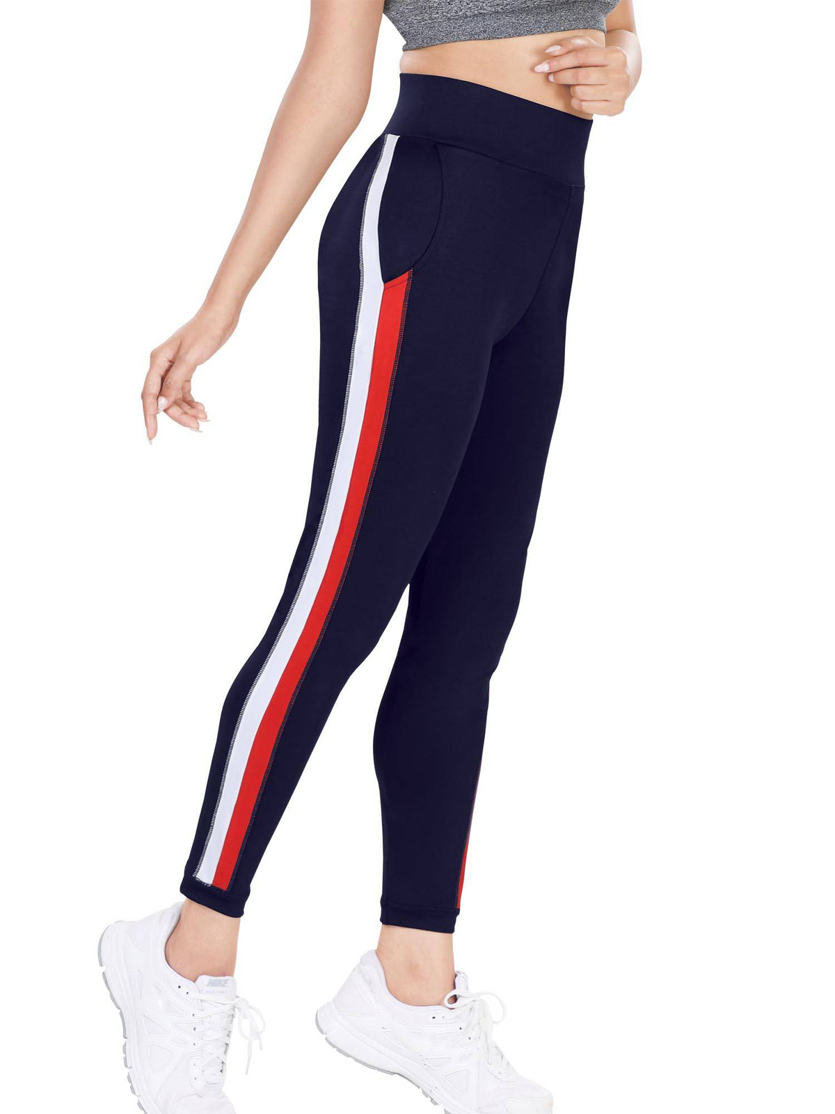 Women's Activewear Workout Leggings - Blue | L90 - view 2