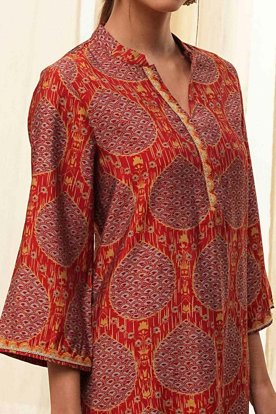 Rust Red Printed Co-ord Set CO87
