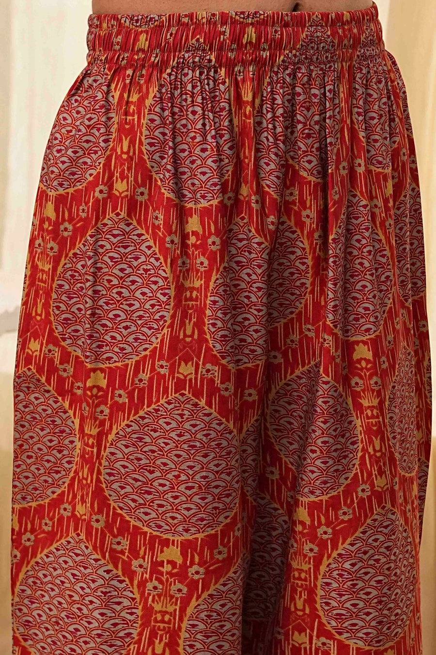 Rust Red Printed Co-ord Set CO87