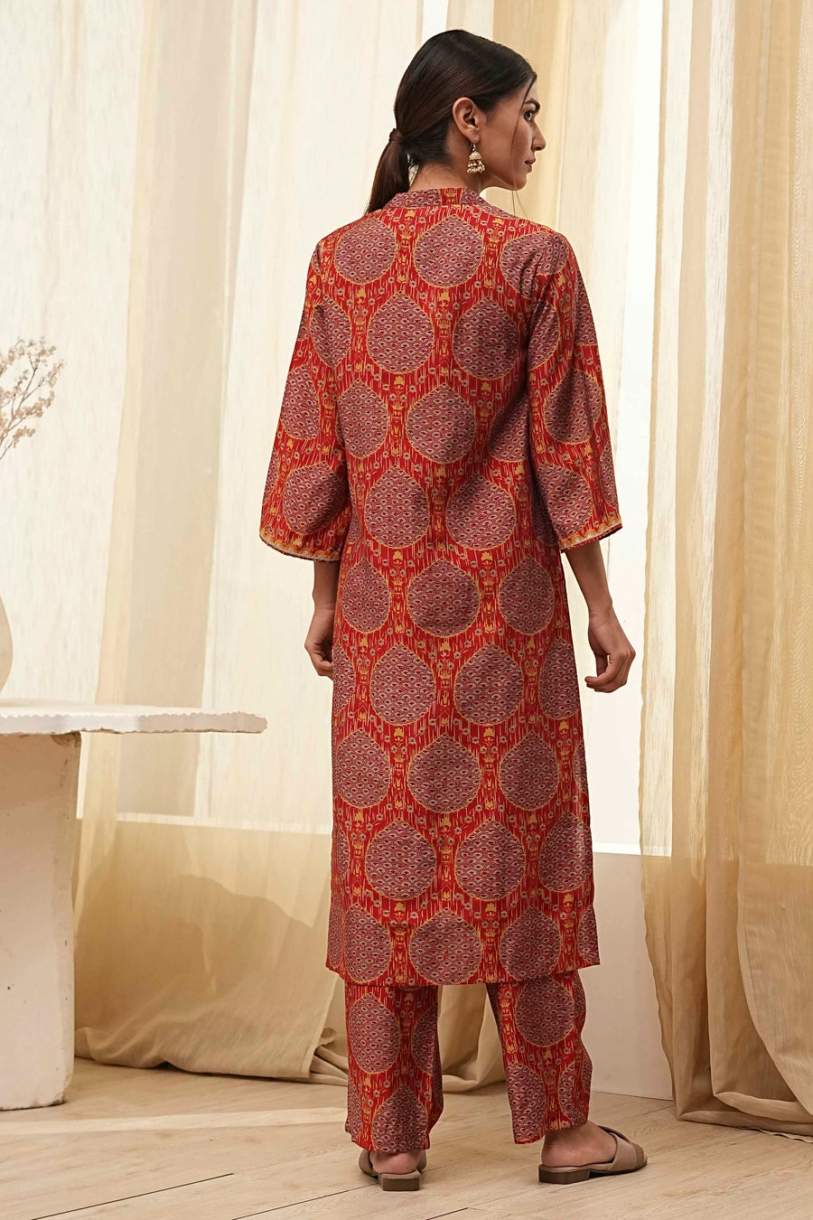 Rust Red Printed Co-ord Set CO87