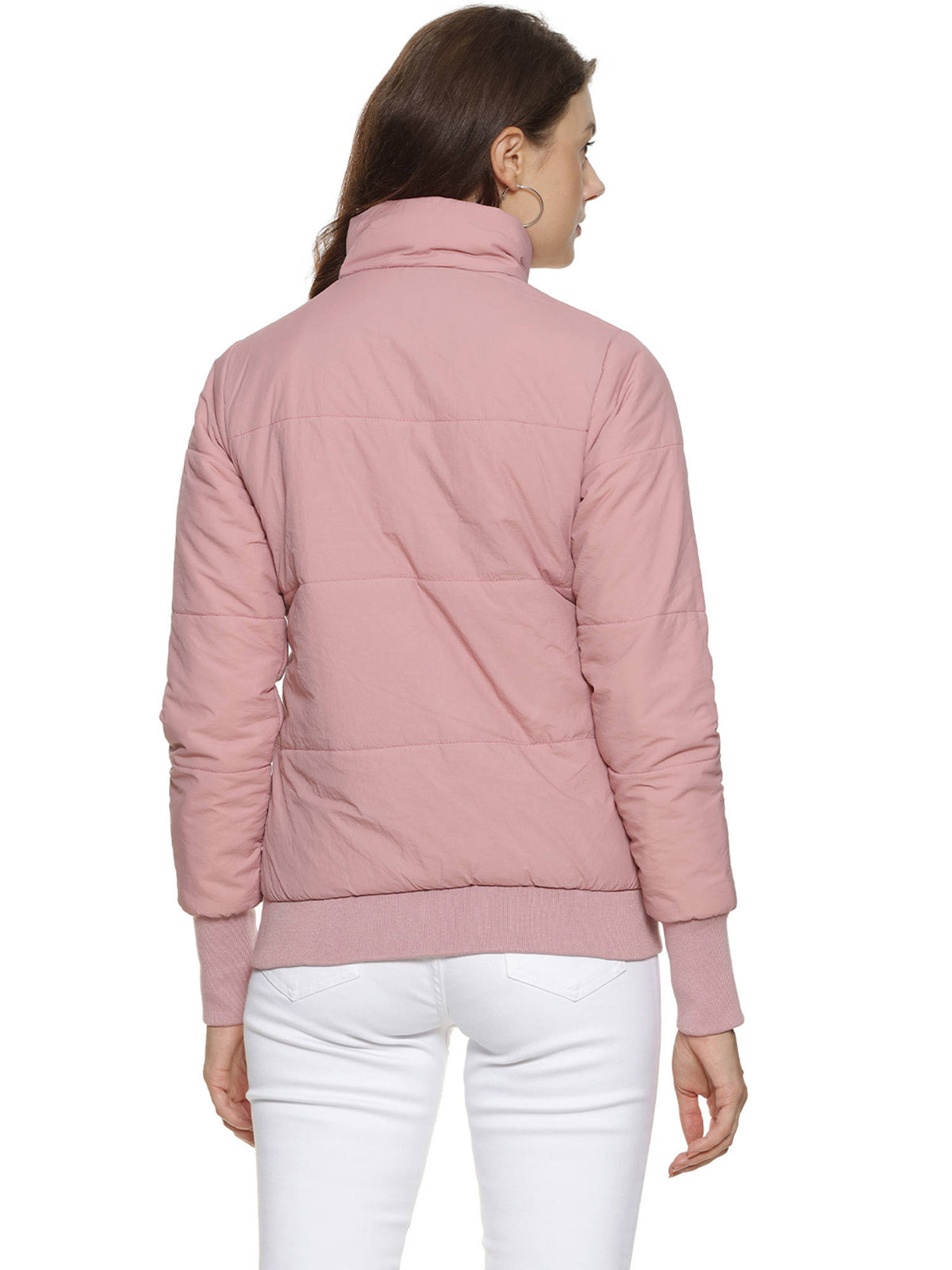 Pink Stylish Puffer Jacket | JC78 - view 2