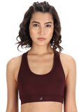 Women Black Solid Non-Wired Lightly Padded Workout Bra | sb09 - view 15