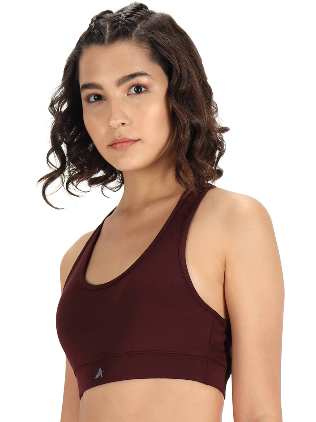 Women Black Solid Non-Wired Lightly Padded Workout Bra | sb09 - view 18