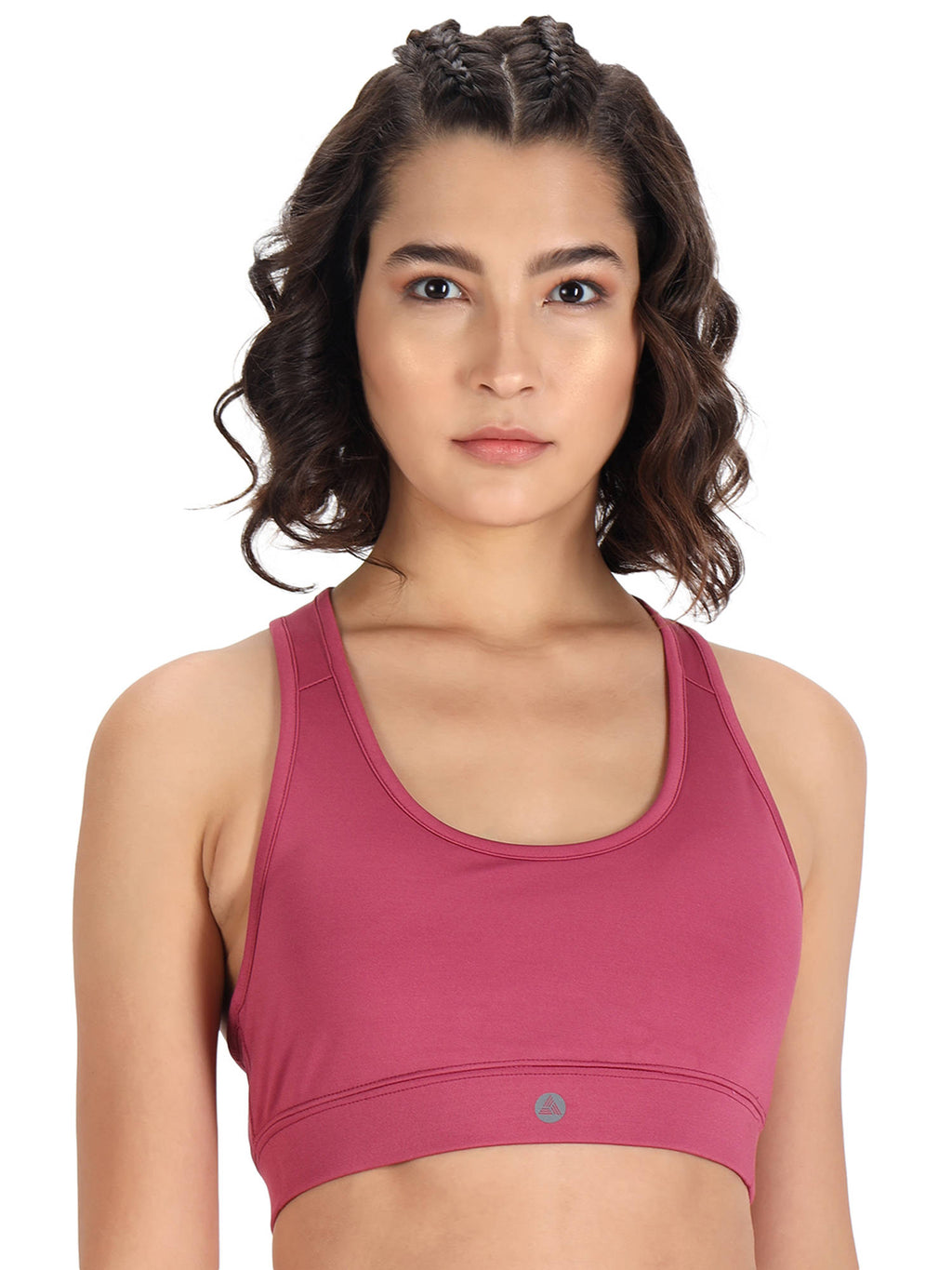 Women Black Solid Non-Wired Lightly Padded Workout Bra | sb09 - view 22