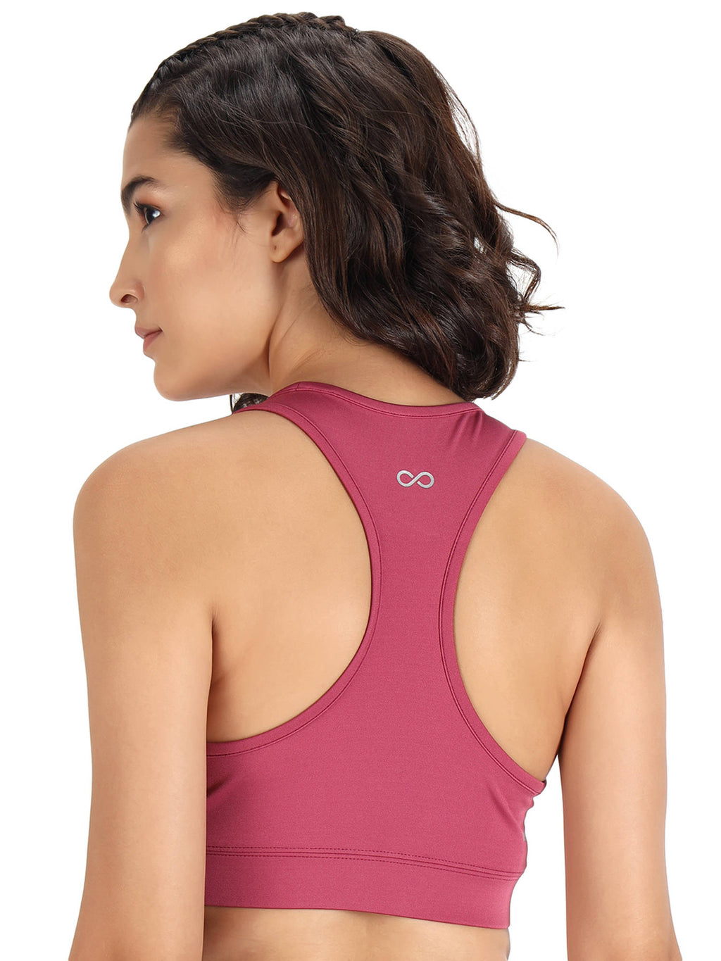 Women Black Solid Non-Wired Lightly Padded Workout Bra | sb09 - view 23
