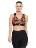 Women Black Solid Non-Wired Lightly Padded Workout Bra | sb09 - view 9