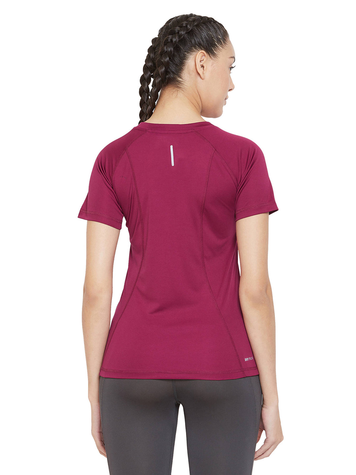 Maroon Short-Sleeve Lightweight Quick Dry Running Fitness Sports T-Shirts | TT89 - view 2