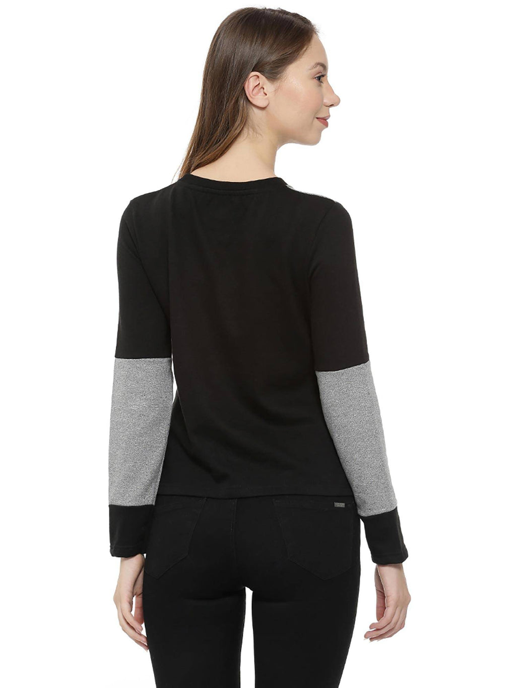 Grey Solid Sweatshirt | SS90 - view 2