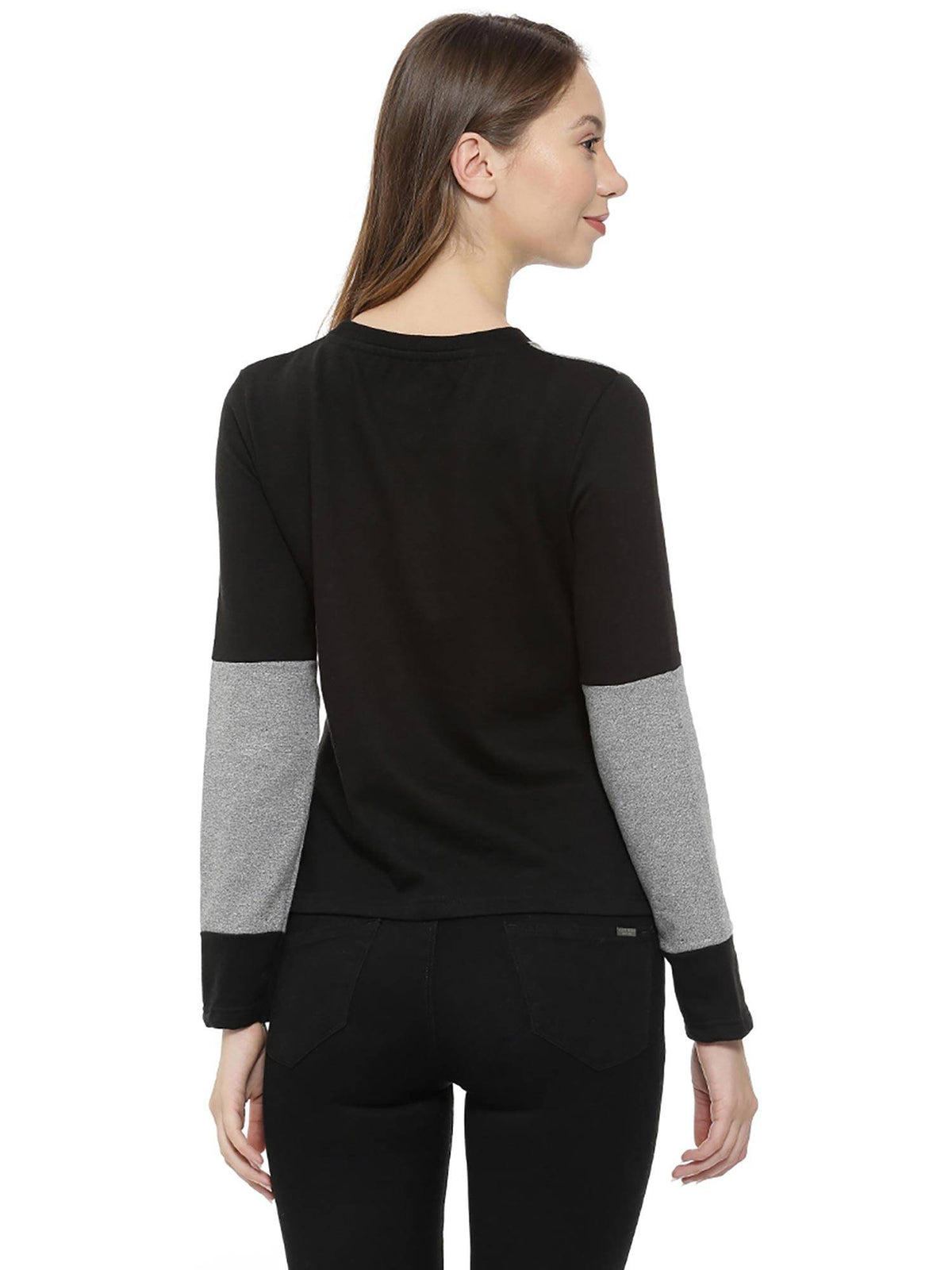 Grey Solid Sweatshirt | SS90 - view 2
