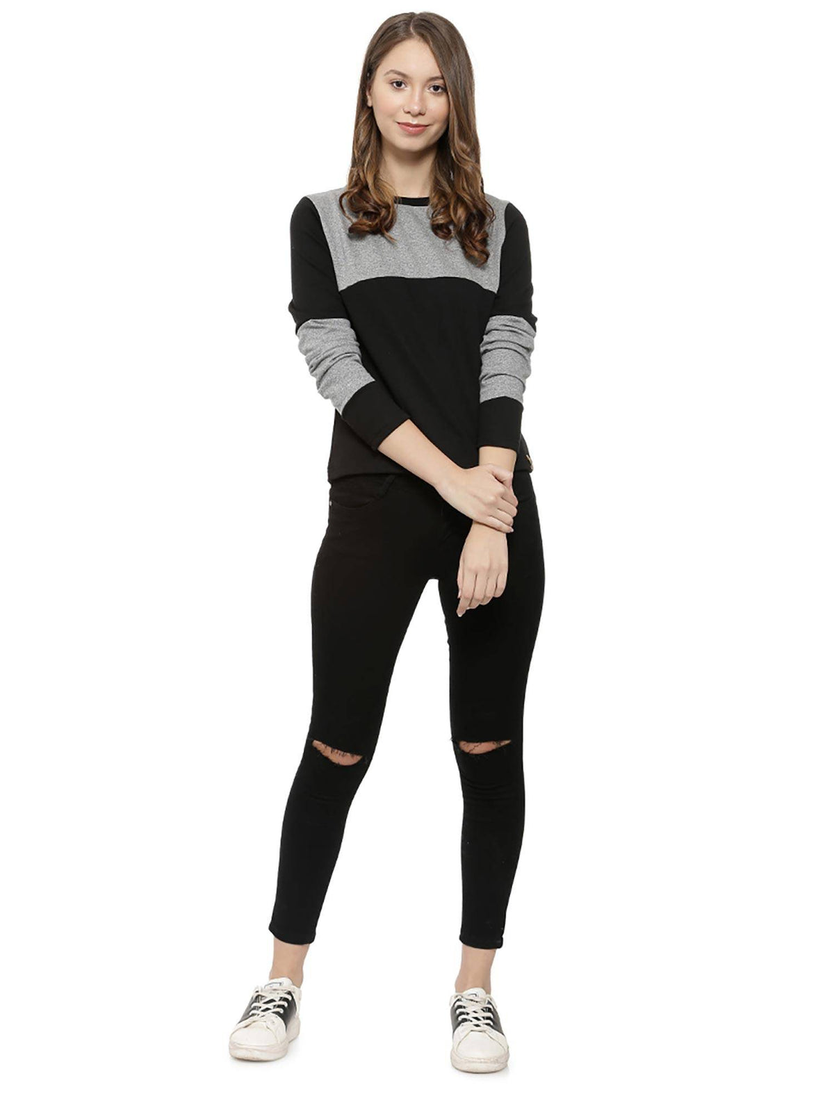 Grey Solid Sweatshirt | SS90 - view 5