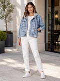 Athena Denim Blue Jacket with Hoodie Cap | JC78 - view 1