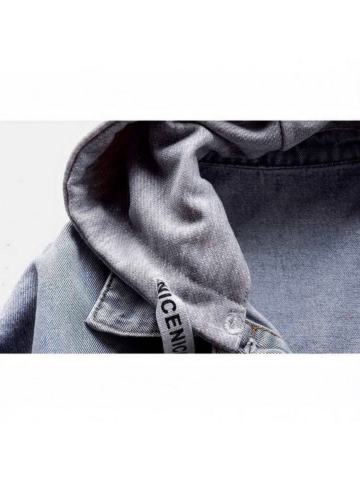 Athena Denim Blue Jacket with Hoodie Cap | JC78 - view 7