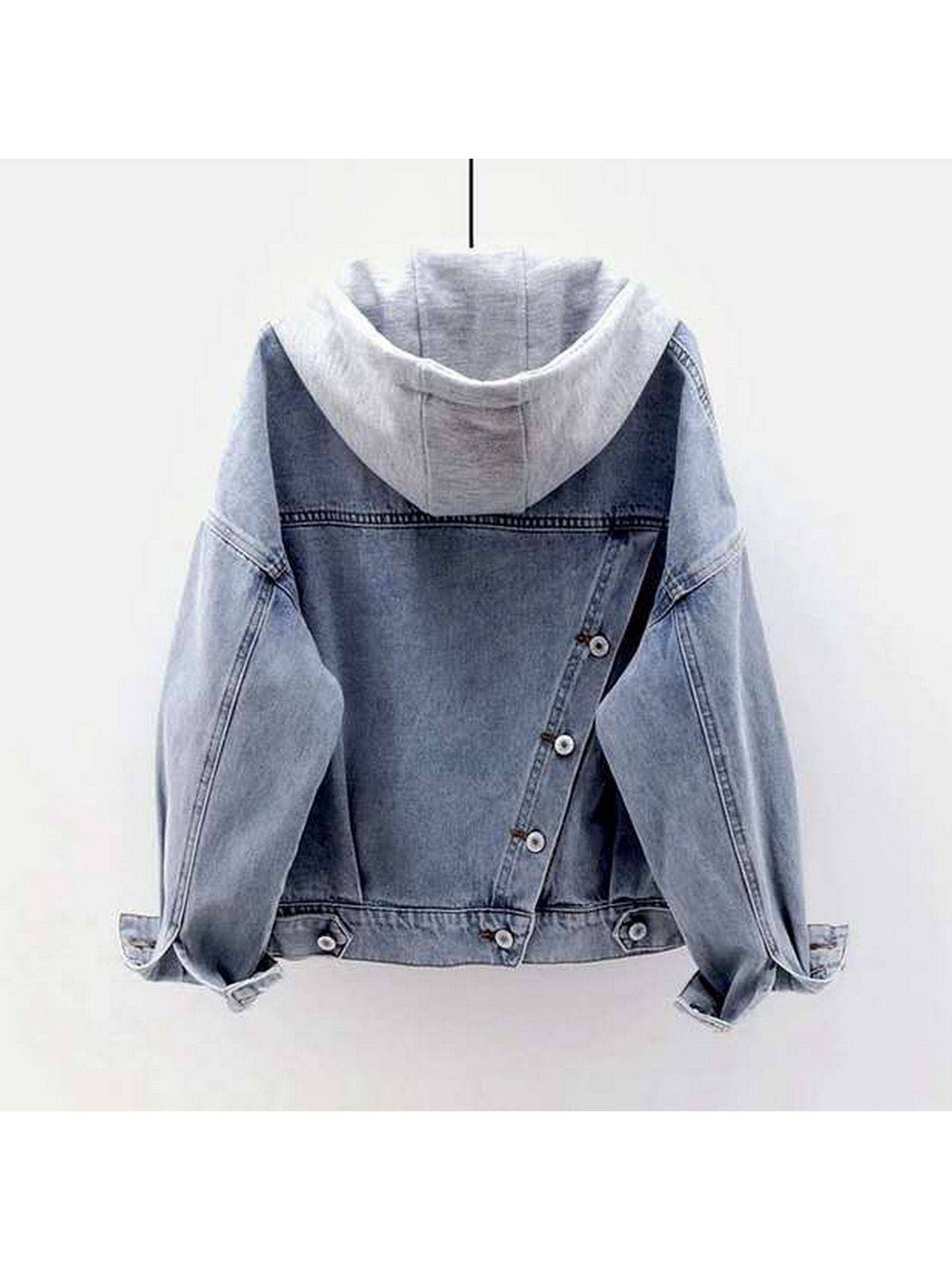 Athena Denim Blue Jacket with Hoodie Cap | JC78 - view 9