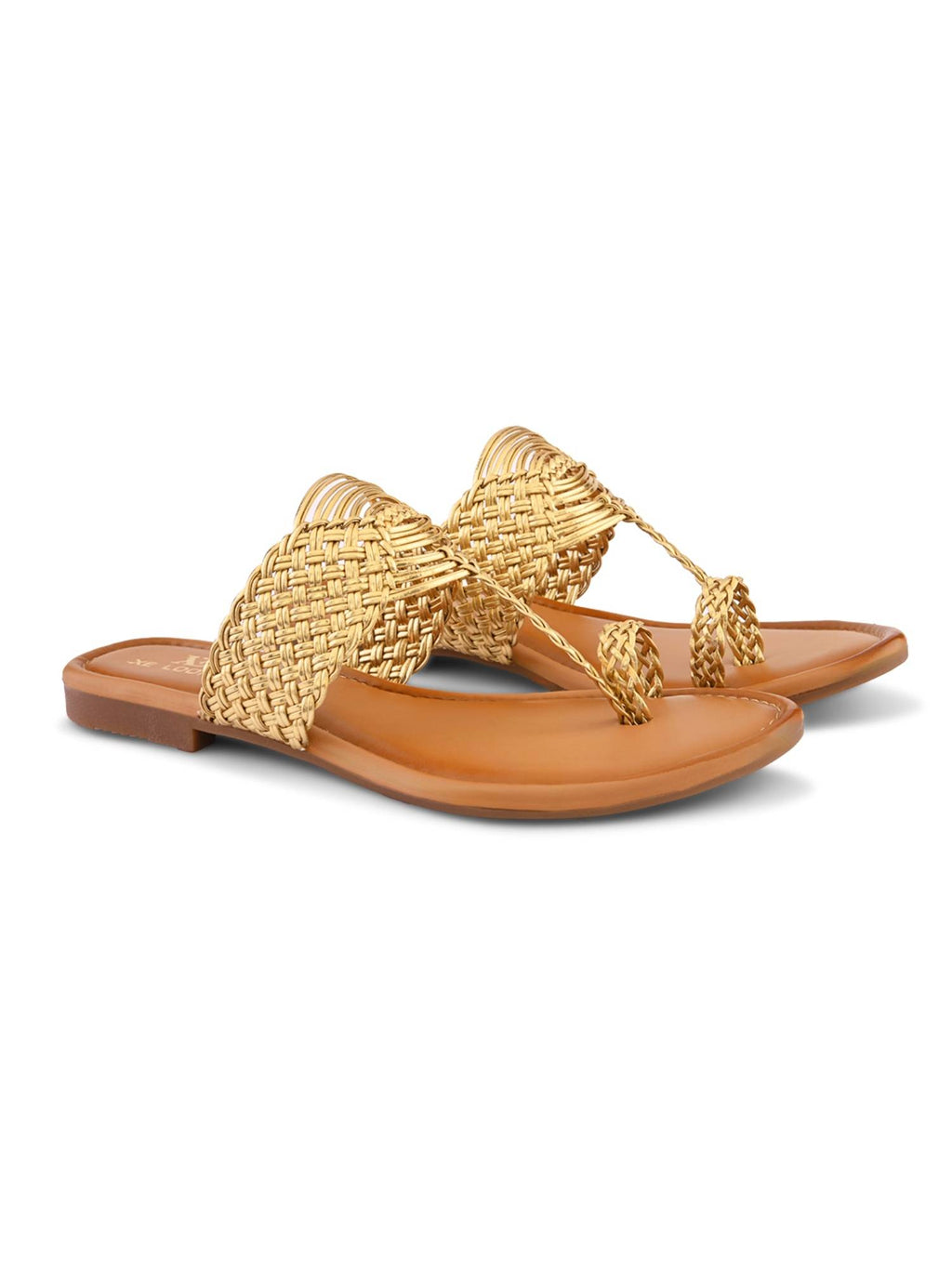 Elegant Woven Toe-Ring Flats | F61 - view 7