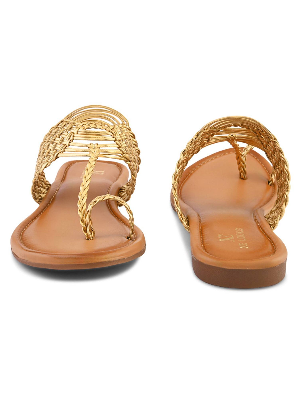 Elegant Woven Toe-Ring Flats | F61 - view 8