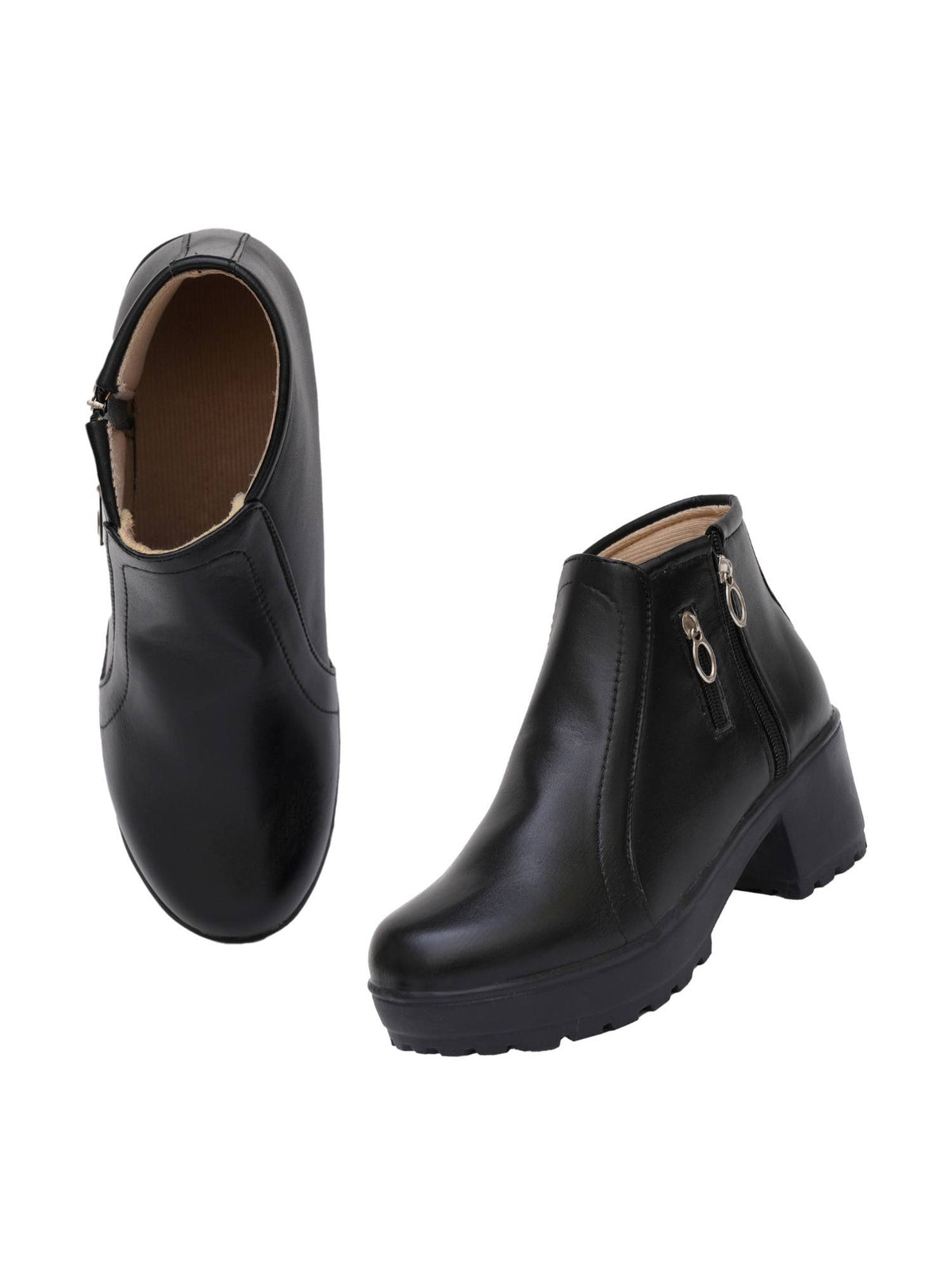 Black Trendy and Modern Leather Boots | BT61 - view 4