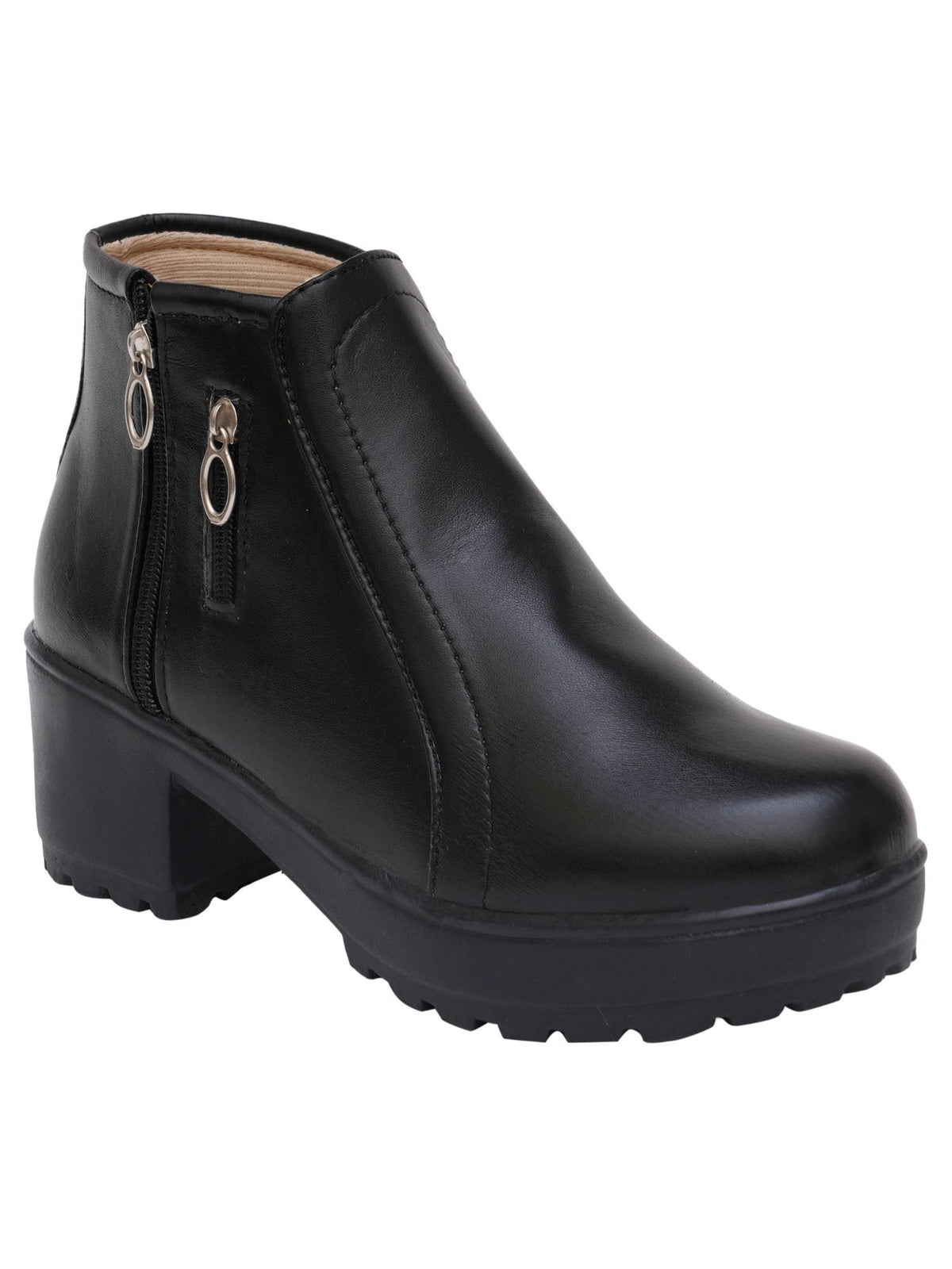Black Trendy and Modern Leather Boots | BT61 - view 5