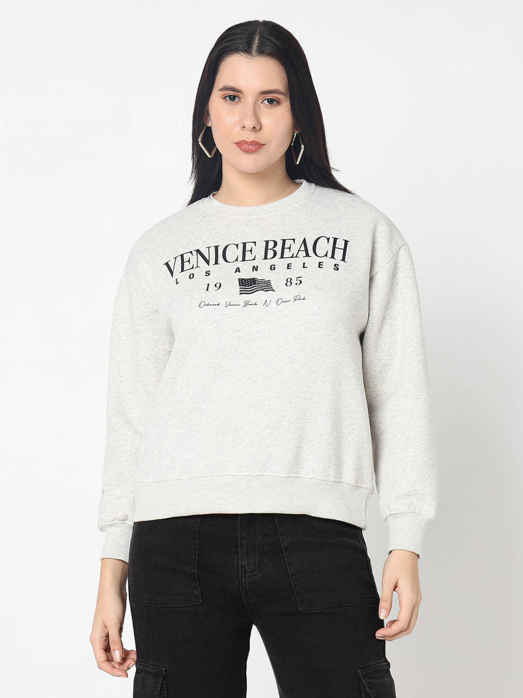 Grey Regular Women Sweatshirt | SS90 - view 2