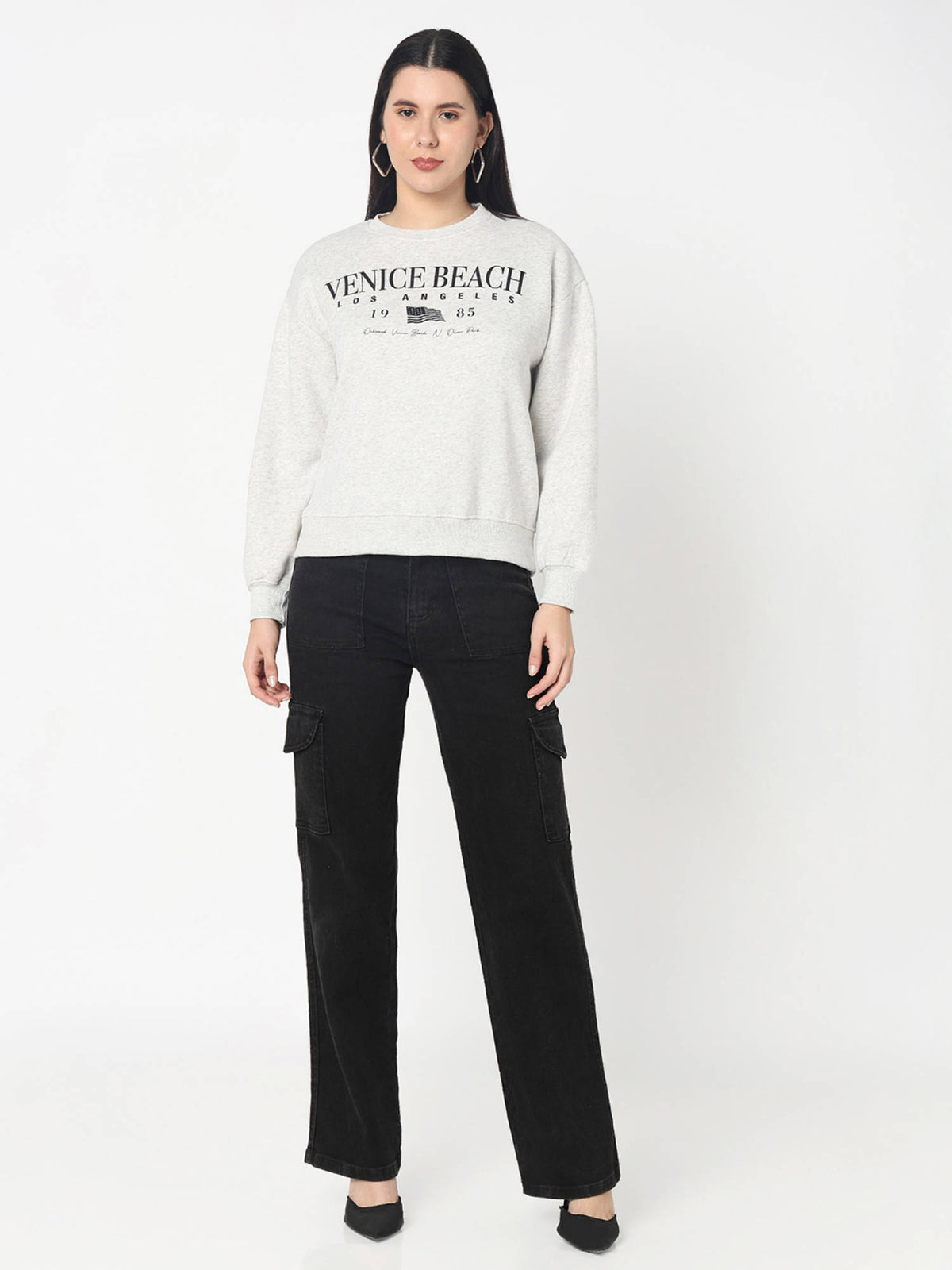 Grey Regular Women Sweatshirt | SS90 - view 1