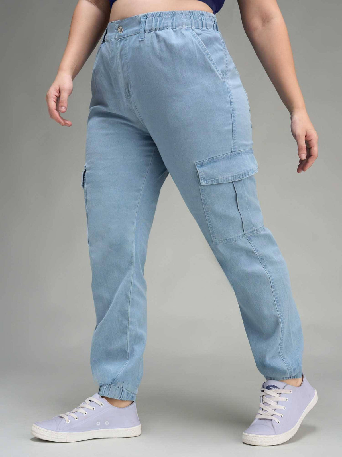 Blue Solid/Plain Regular Jeans | ST23 - view 2