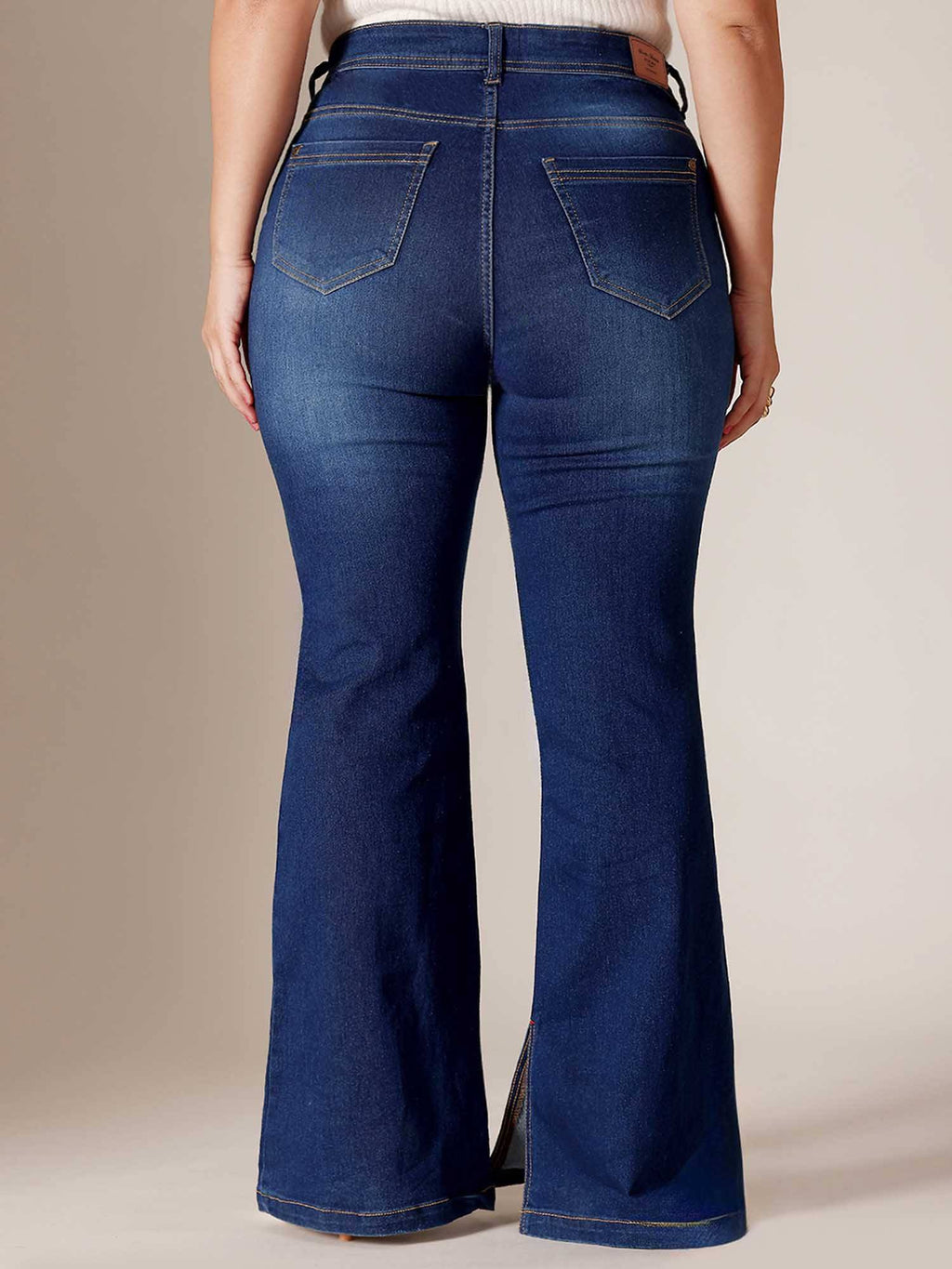 Blue Solid/Plain Bootcut Jeans | BT10 - view 4
