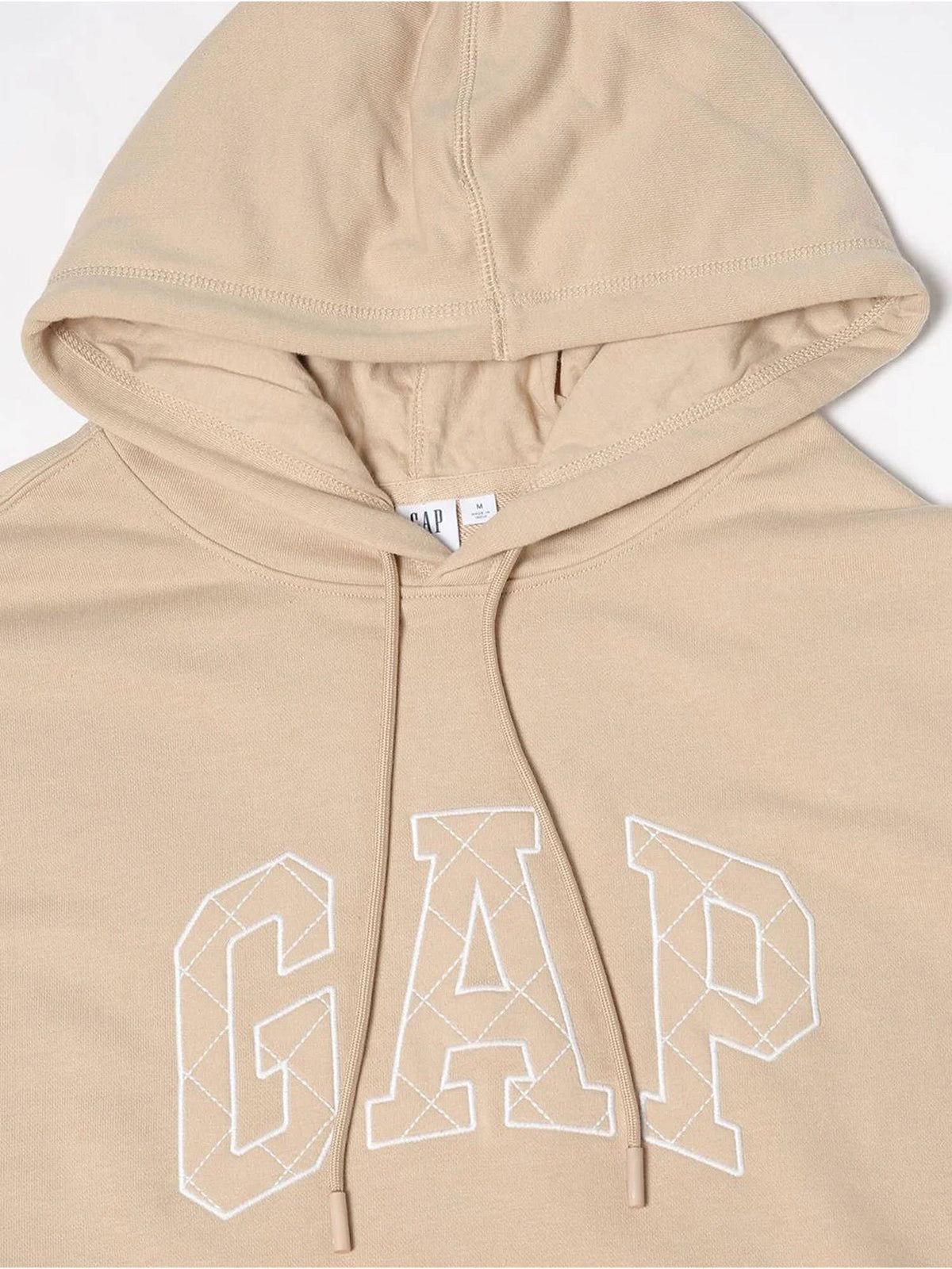 Biege Men's Logo Print Hooded Full Sleeve Sweatshirt | HD56 - view 4