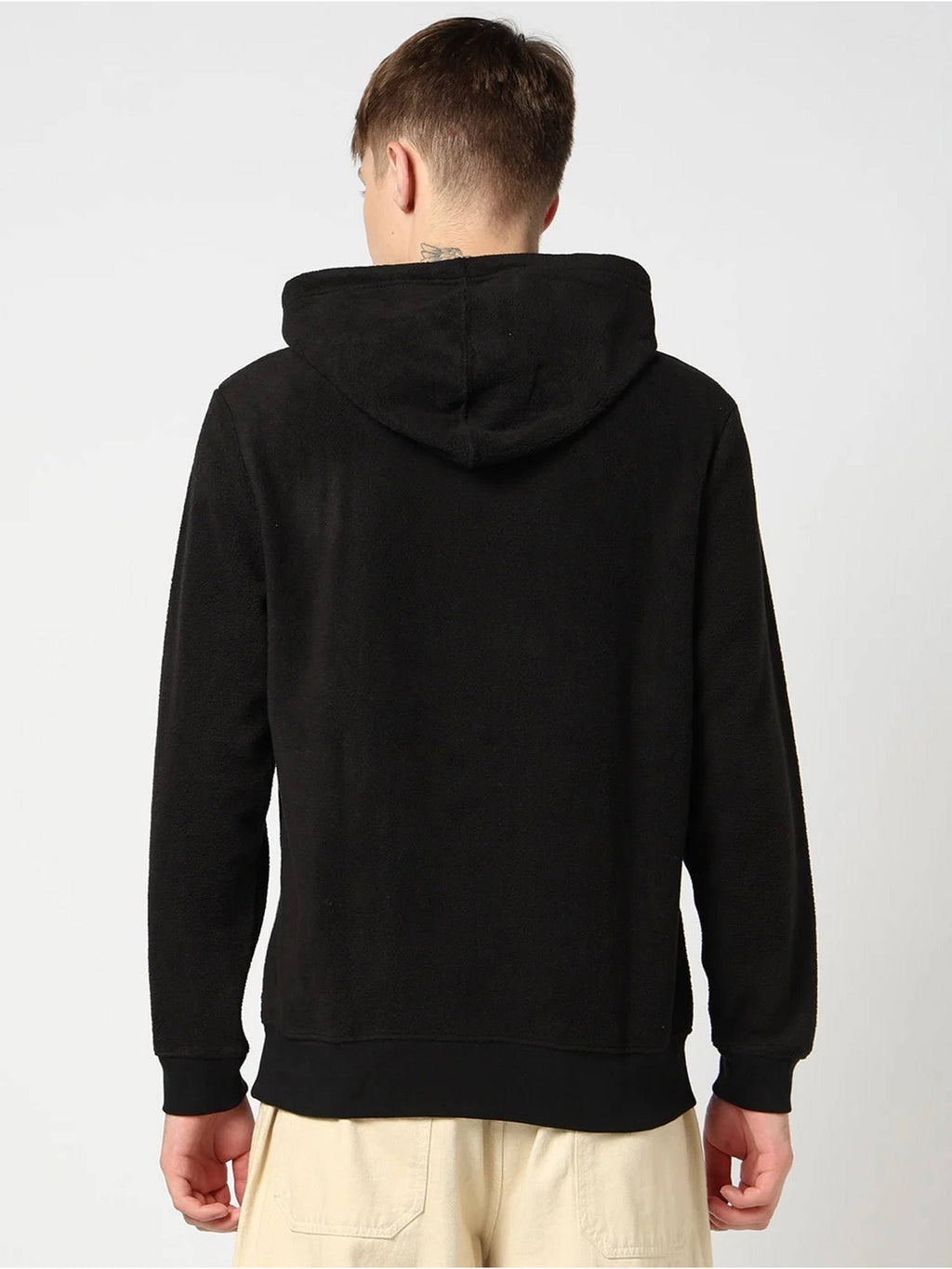 Black Men's Full Sleeve Hooded Sweatshirt | HD56 - view 2