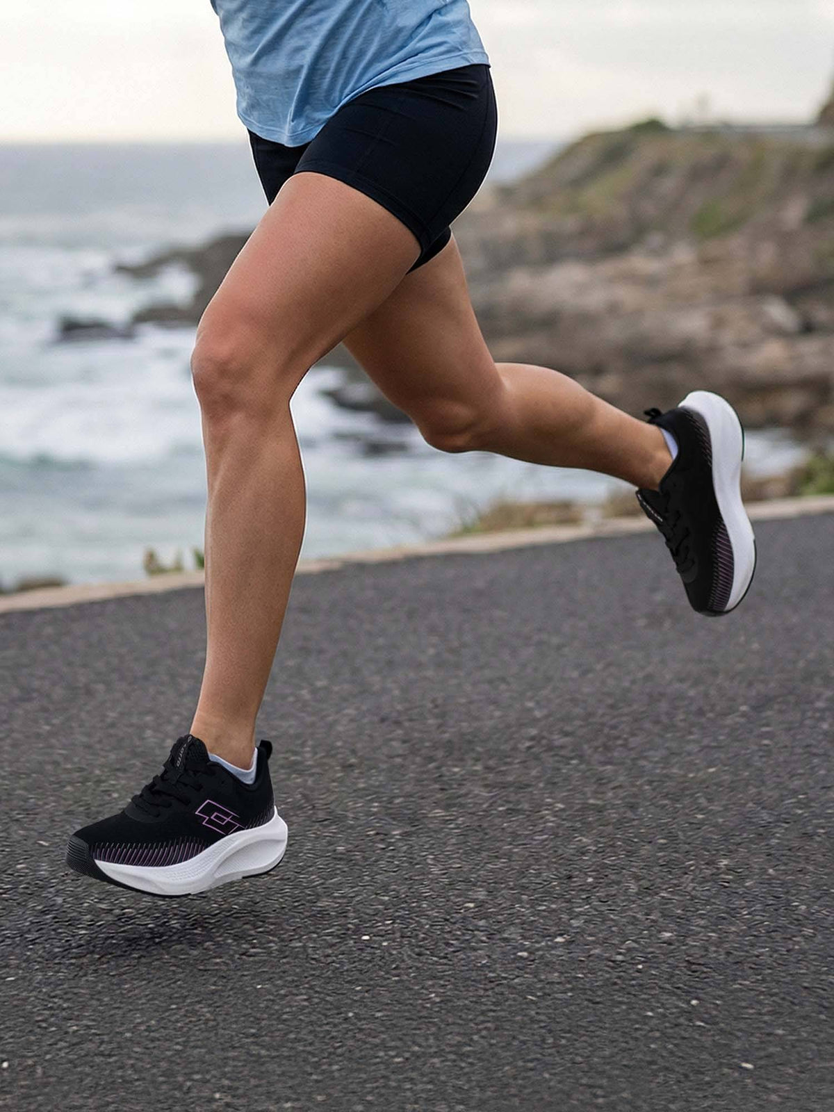 Strike Run Black Running Shoes for Women | SH9 - view 4