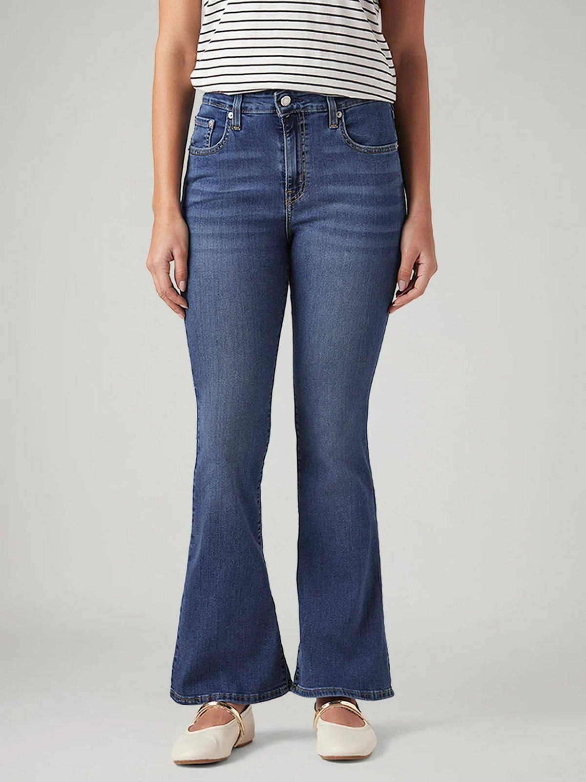 Women 726 Blue Solid Jeans | BT10 - view 1