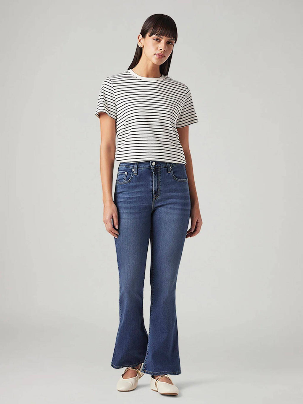 Women 726 Blue Solid Jeans | BT10 - view 2