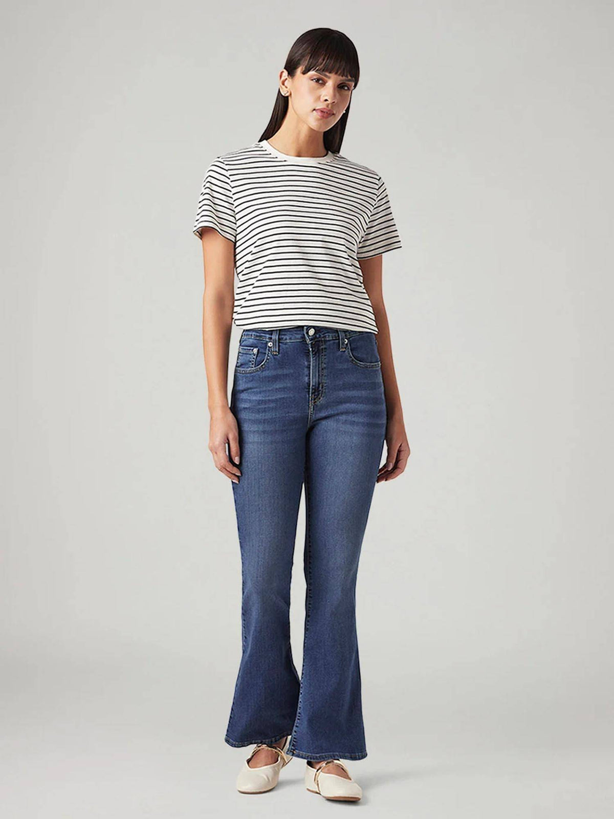 Women 726 Blue Solid Jeans | BT10 - view 2