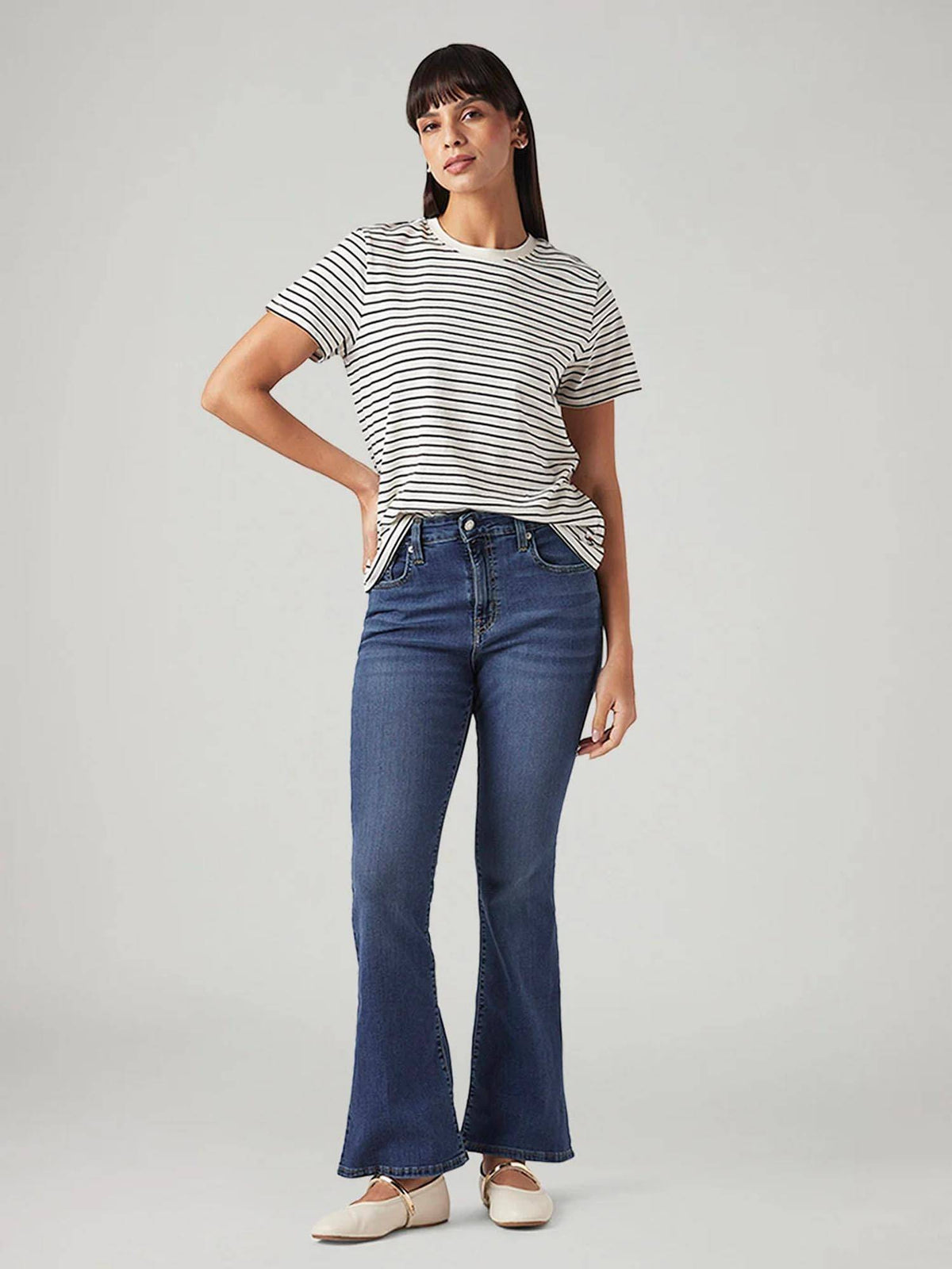 Women 726 Blue Solid Jeans | BT10 - view 3