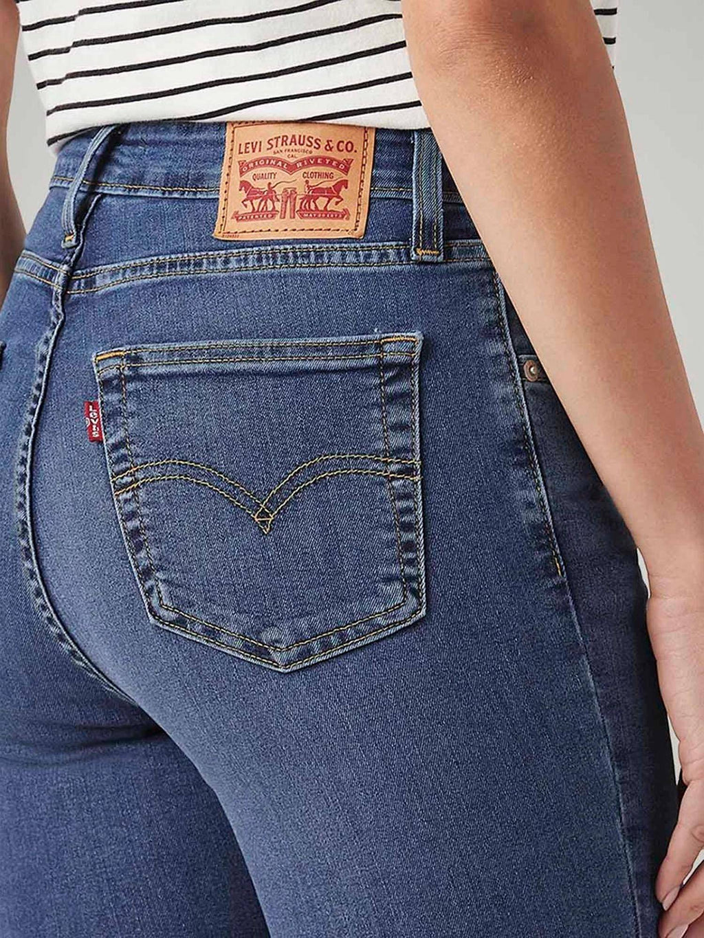 Women 726 Blue Solid Jeans | BT10 - view 5